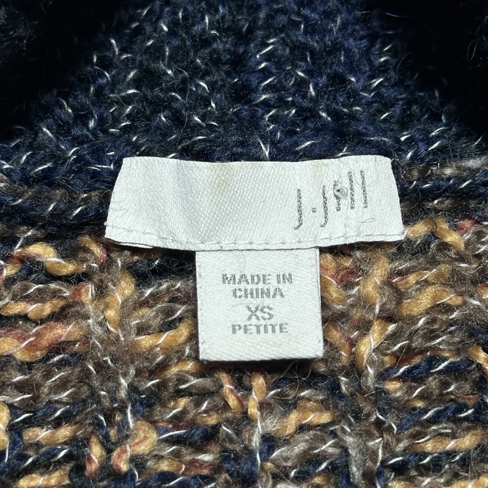J Jill Bloomsbury Cardigan Womens XS Petite Southwestern Aztec Shawl Collar - Picture 3 of 10